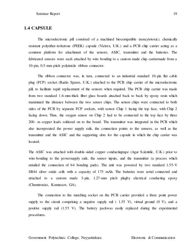 micro electronic pill seminar report